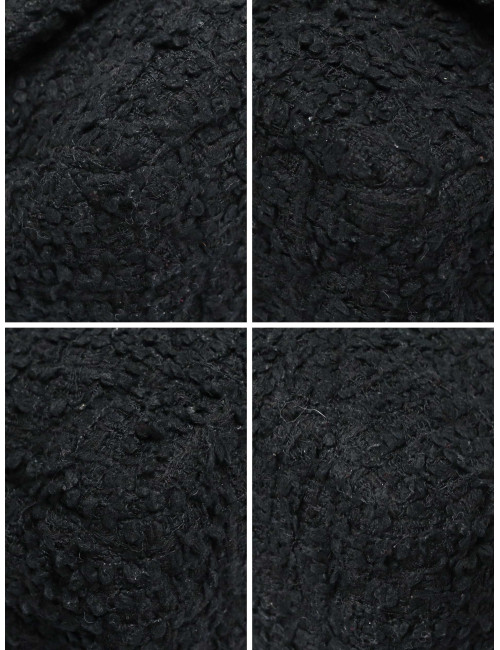 Grand sac 19 CHANEL tweed noir