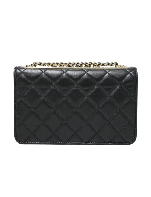 Wallet on chain Chanel noir : occasion certifiée authentique