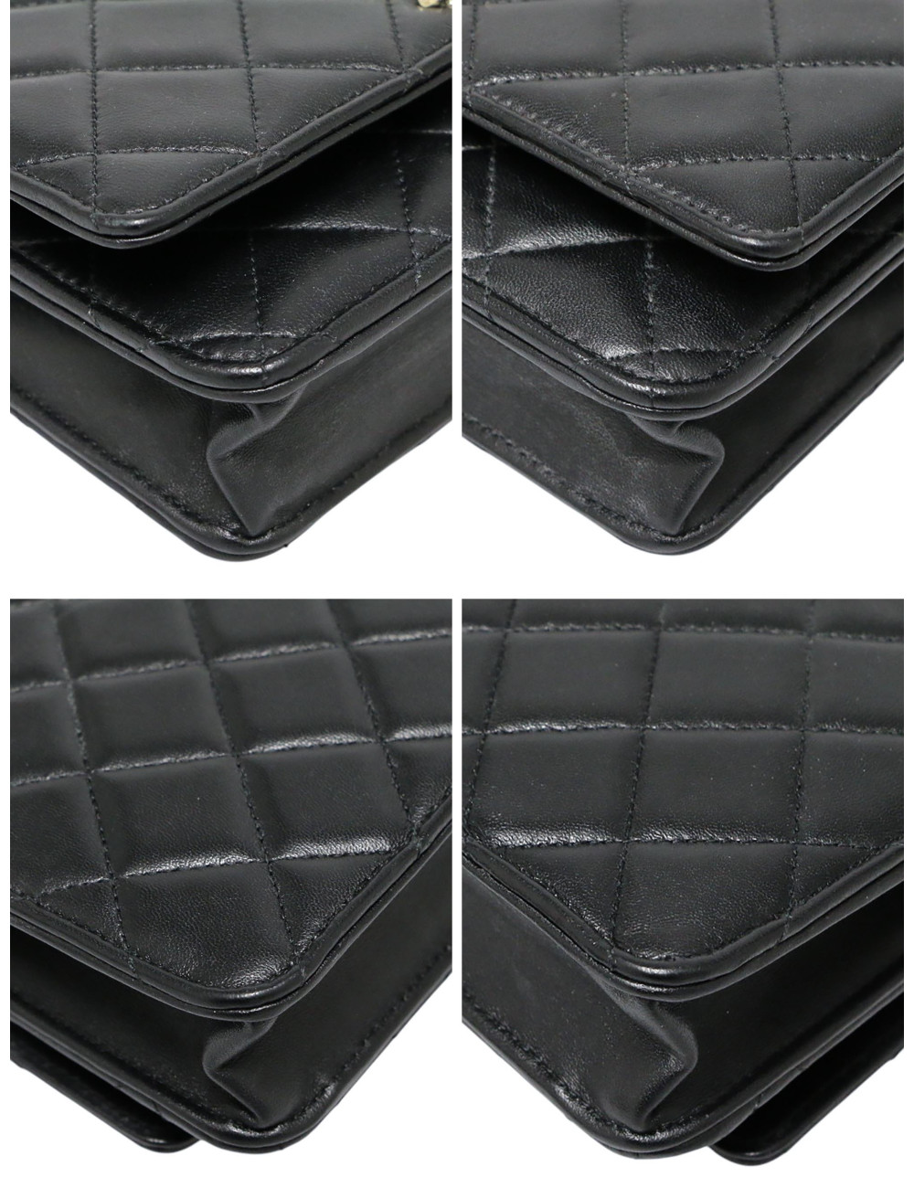 Wallet on chain Chanel noir : occasion certifiée authentique