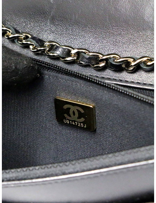 Wallet on chain Chanel noir : occasion certifiée authentique