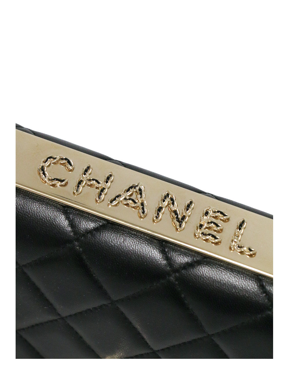 Wallet on chain Chanel noir : occasion certifiée authentique
