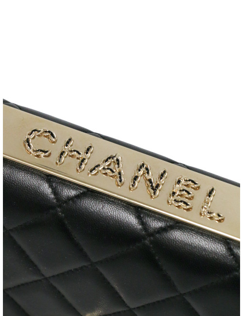 Wallet on chain Chanel noir : occasion certifiée authentique