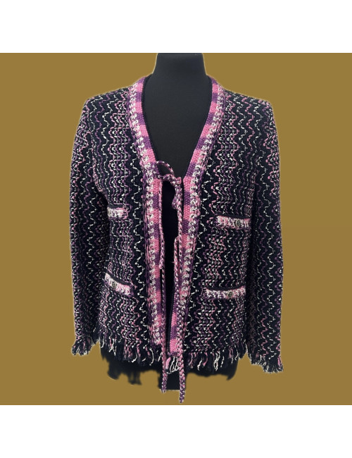 Veste CHANEL T38 multicolore bleu violet