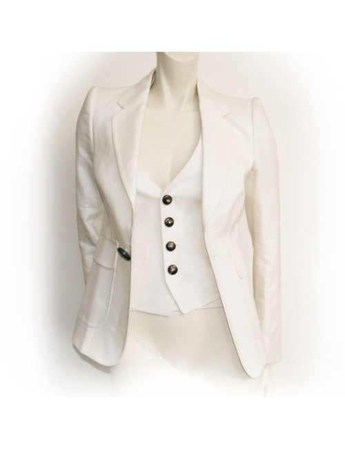 Plastron DISQUERED2 blanc cassé T40 ital