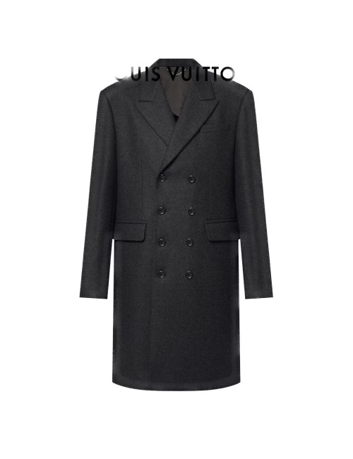 Manteau LOUIS VUITTON croisé noir