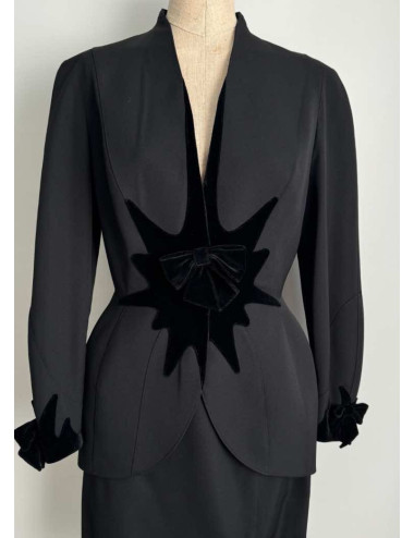 Tailleur THIERRY MUGLER veste jupe noir