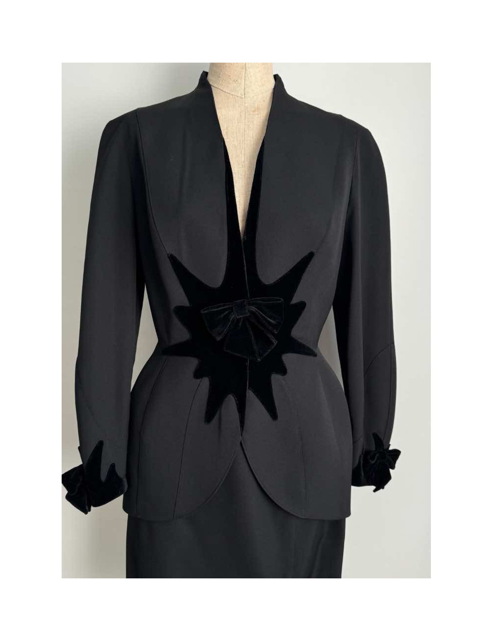 Tailleur THIERRY MUGLER veste jupe noir