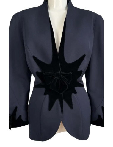 Tailleur THIERRY MUGLER veste jupe noir 2