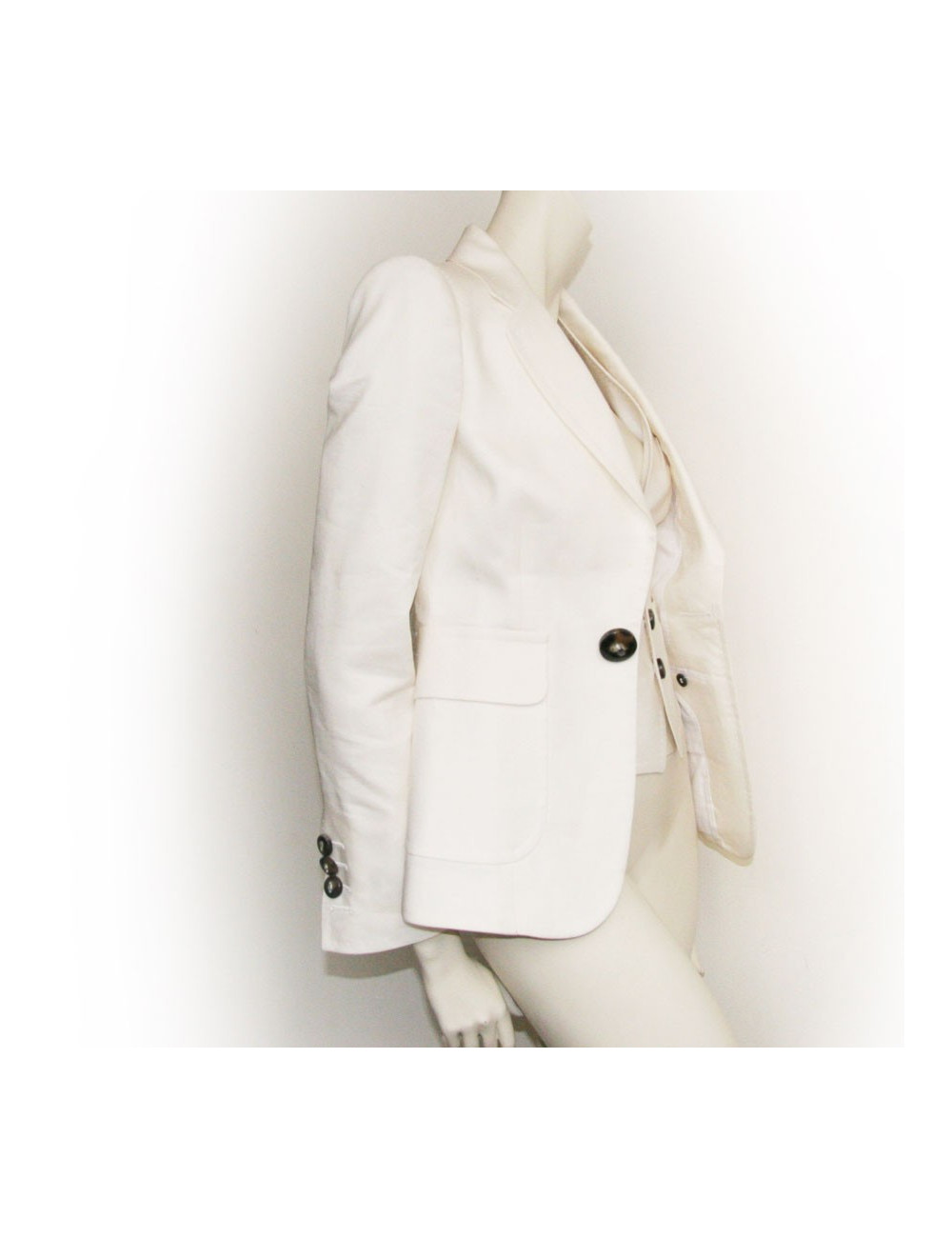 Plastron DISQUERED2 blanc cassé T40 ital