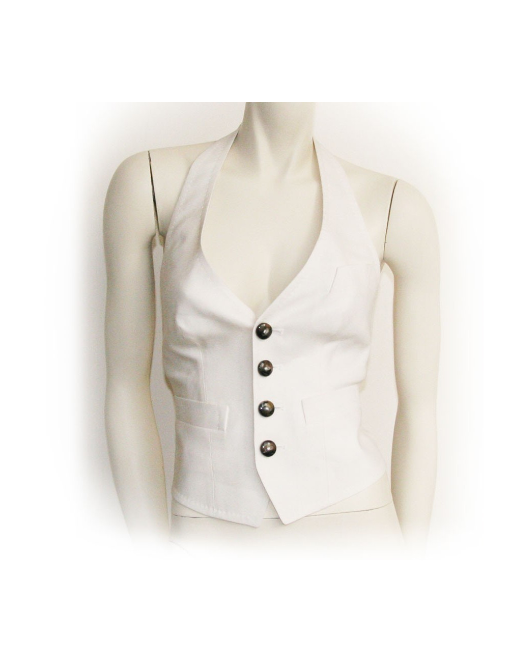 Plastron DISQUERED2 blanc cassé T40 ital