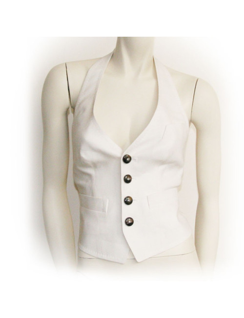 Plastron DISQUERED2 blanc cassé T40 ital