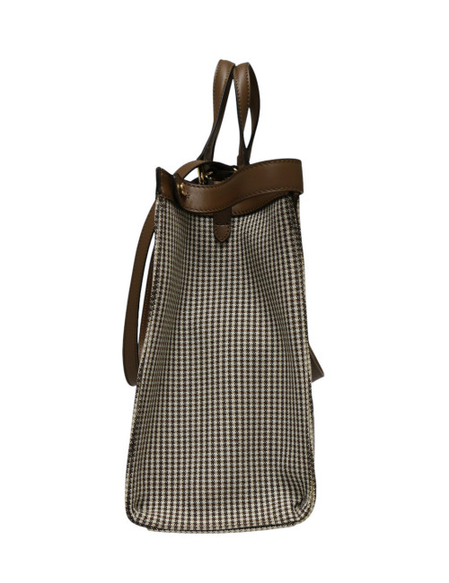 Cabas peekaboo FENDI pied de poule