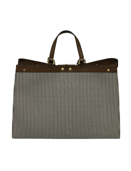 Cabas peekaboo FENDI pied de poule