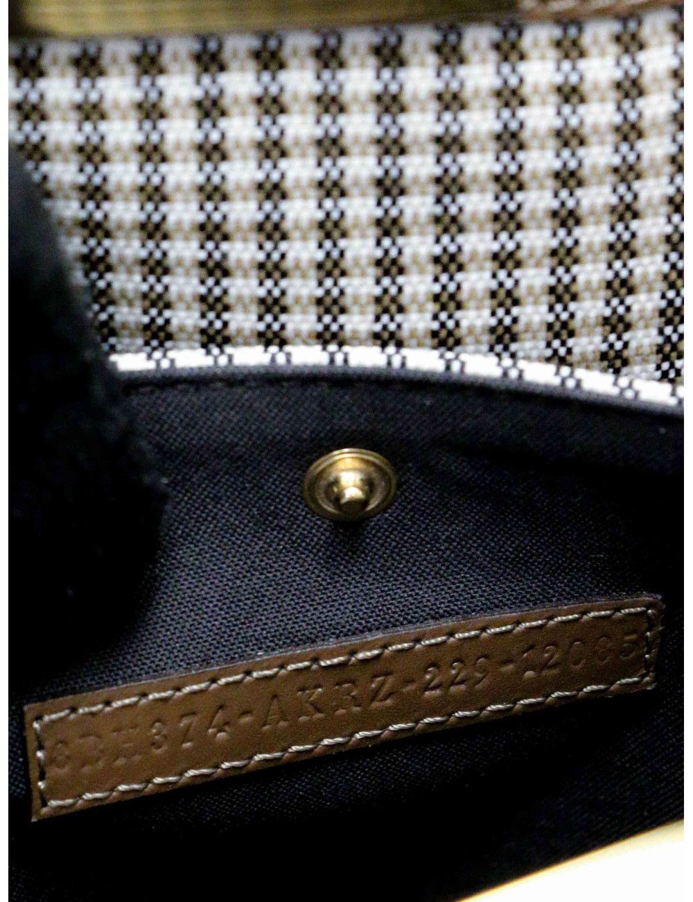 Cabas peekaboo FENDI pied de poule