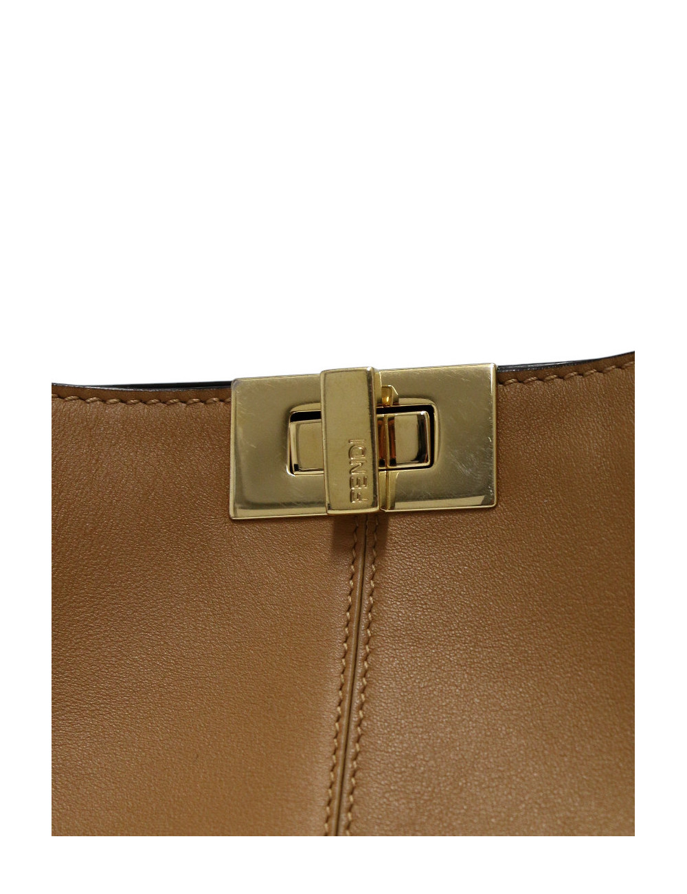 Sac Peekaboo FENDI gold intérieur FF mouton