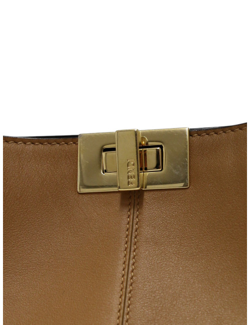 Sac Peekaboo FENDI gold intérieur FF mouton