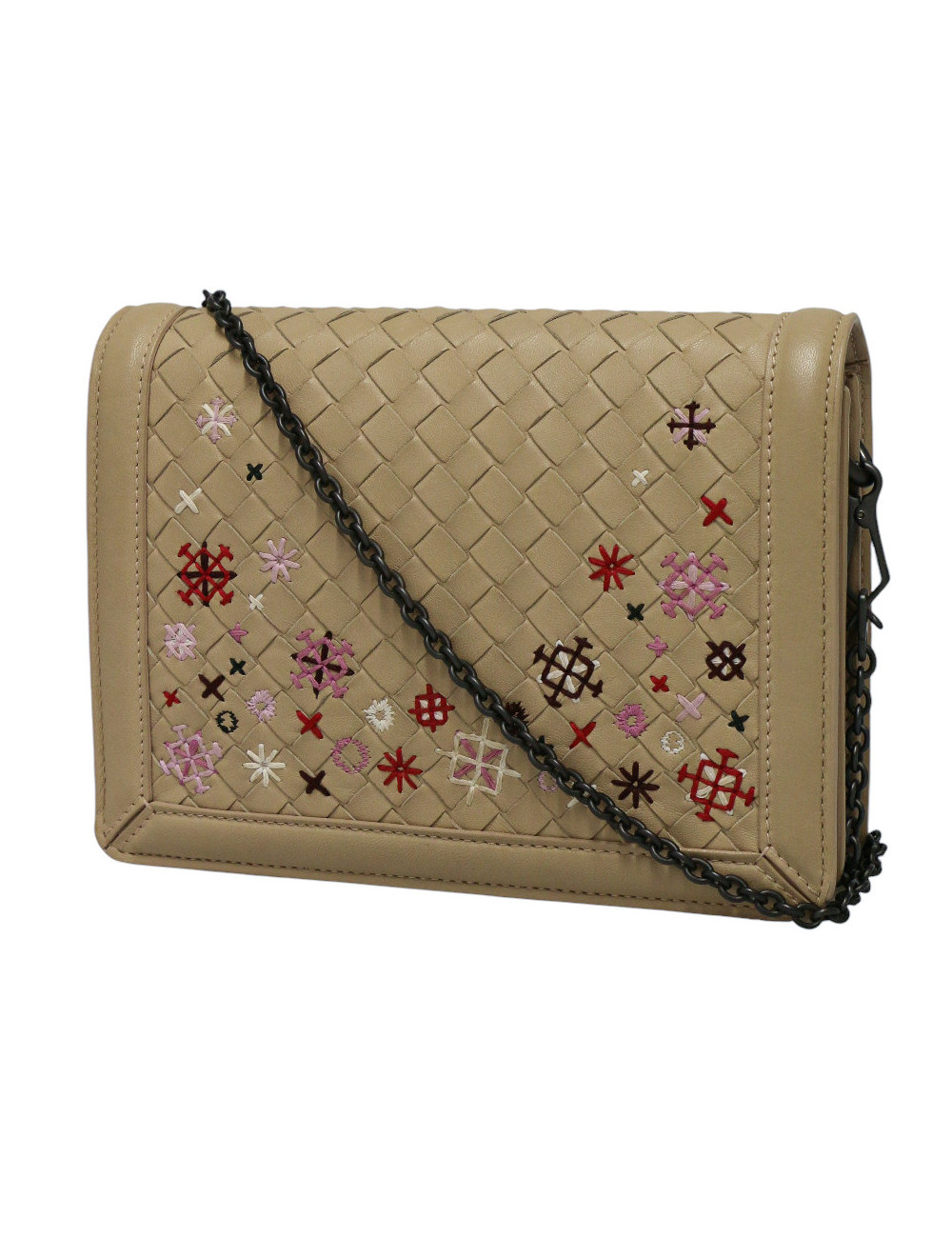 Mini sac Bottega Veneta tressé beige