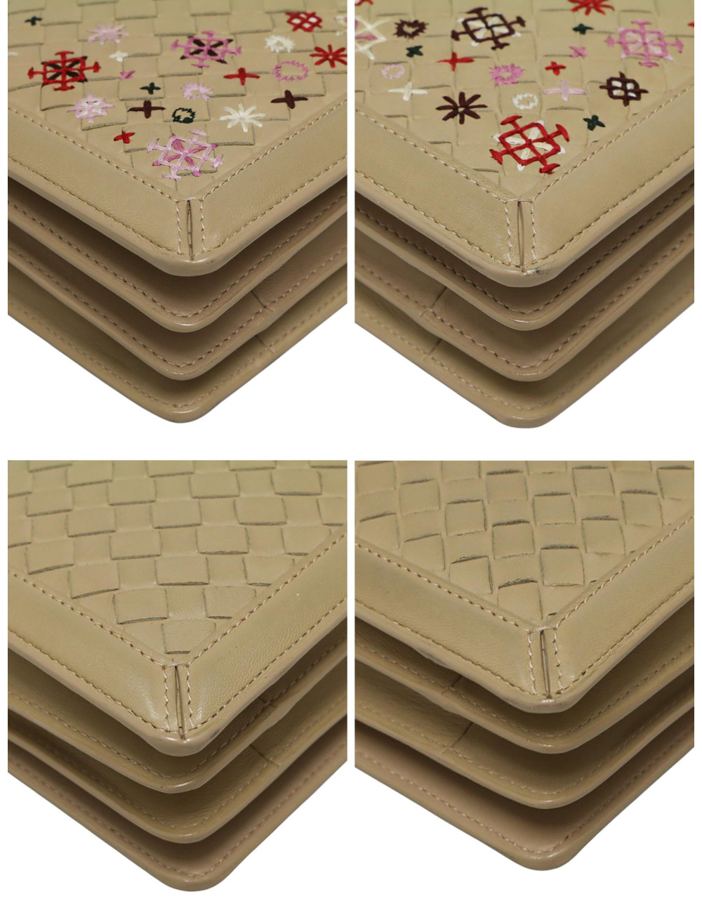 Mini sac Bottega Veneta tressé beige