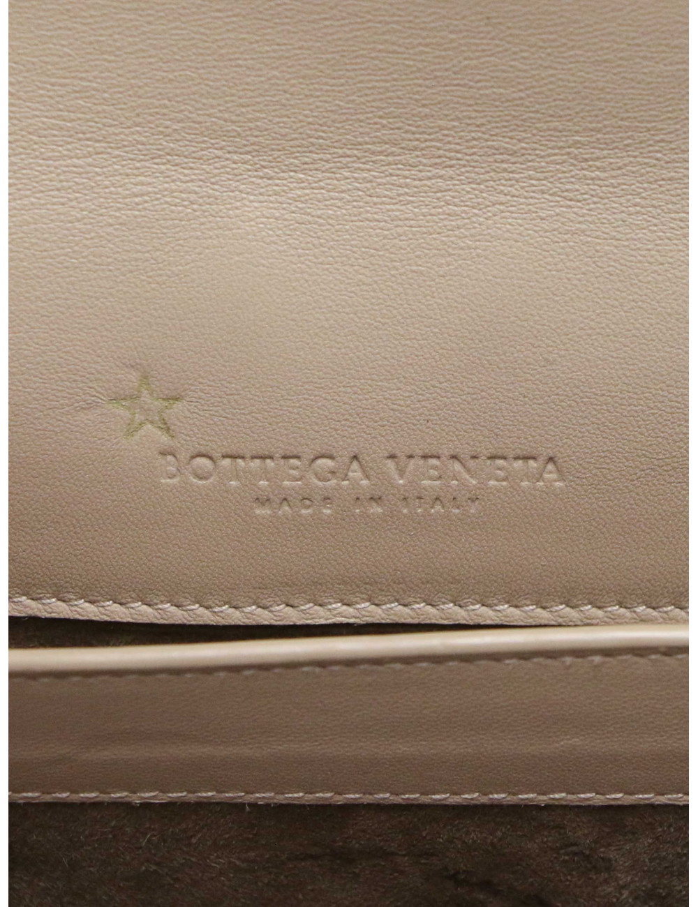 Mini sac Bottega Veneta tressé beige