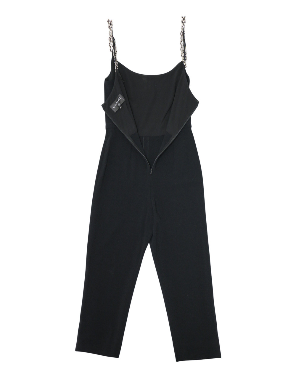 Jumpsuit CHANEL bretelles chaine bijou