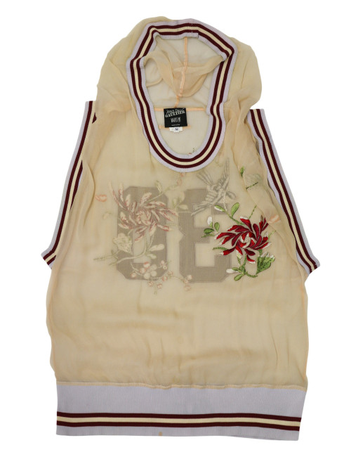 JEAN PAUL GAULTIER haut avec capuche brodé