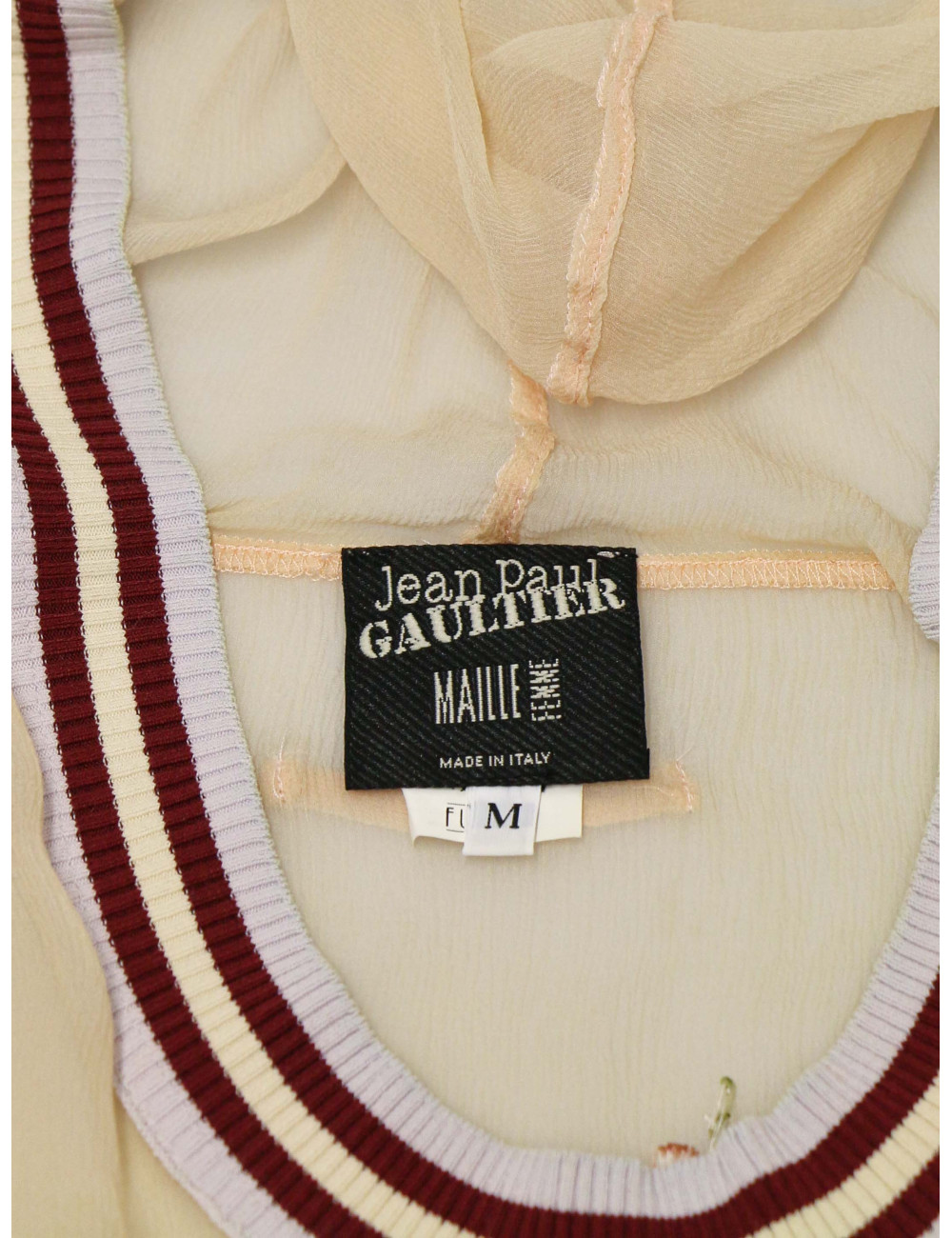 Haut JEAN PAUL GAULTIER avec capuche brodé TM