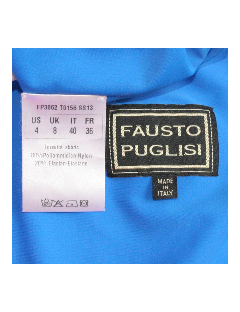 Robe coupe droite stretch FAUSTO PUGLISI tricolore