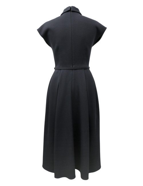 Robe CHRISTIAN DIOR longue T38 laine noire