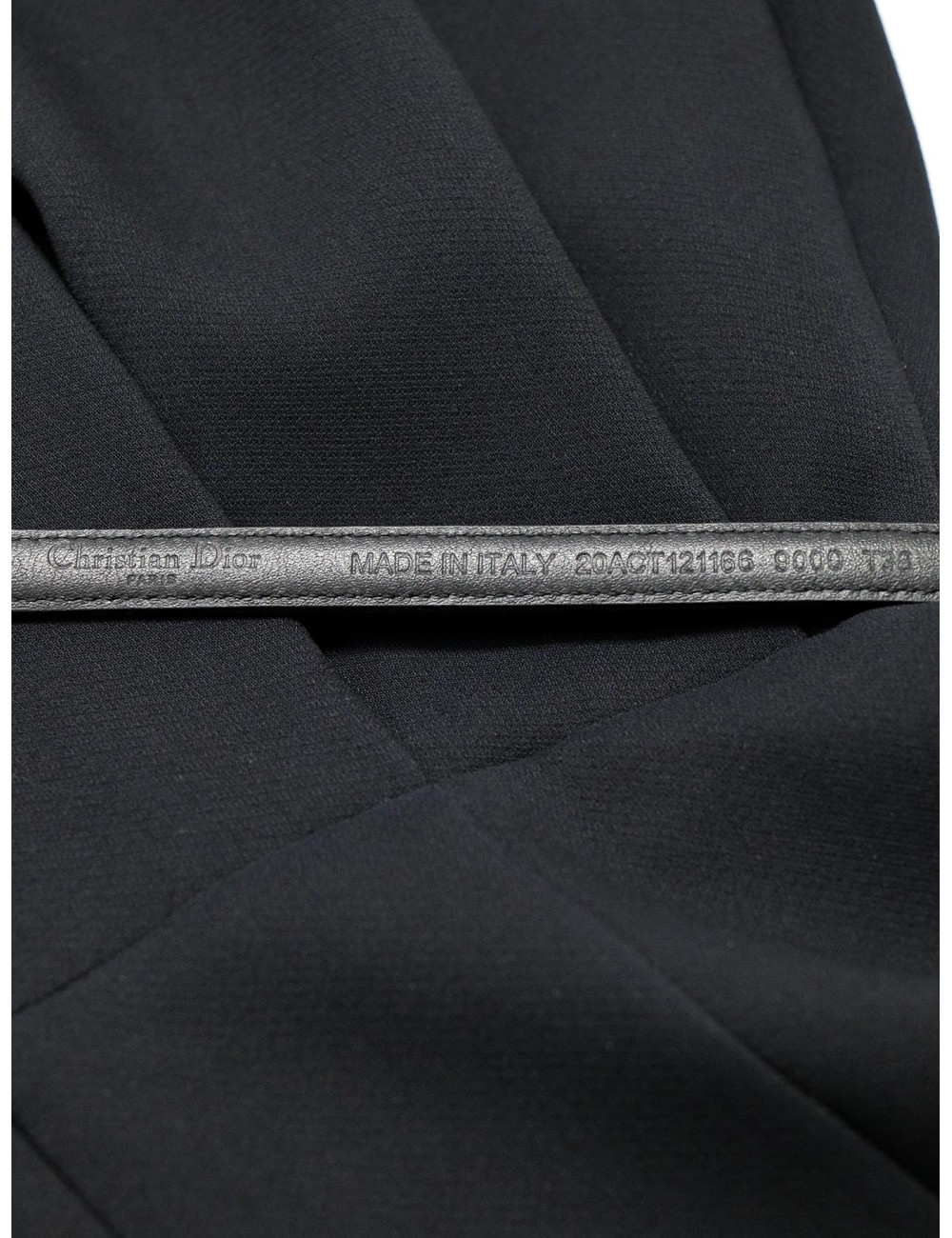 Robe CHRISTIAN DIOR longue T38 laine noire