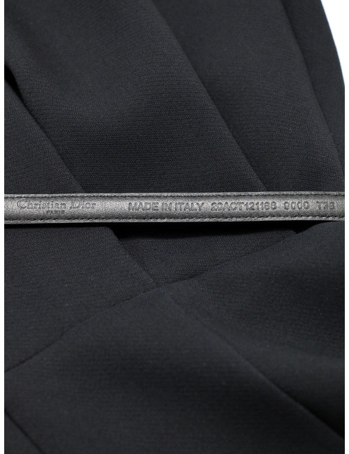 Robe CHRISTIAN DIOR longue T38 laine noire