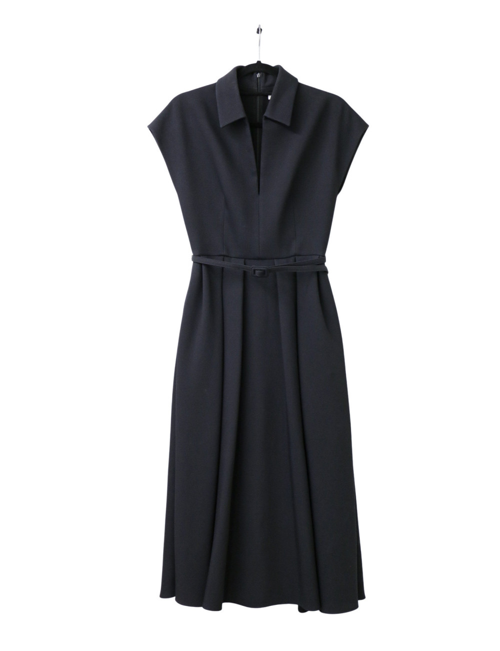Robe CHRISTIAN DIOR longue T38 laine noire