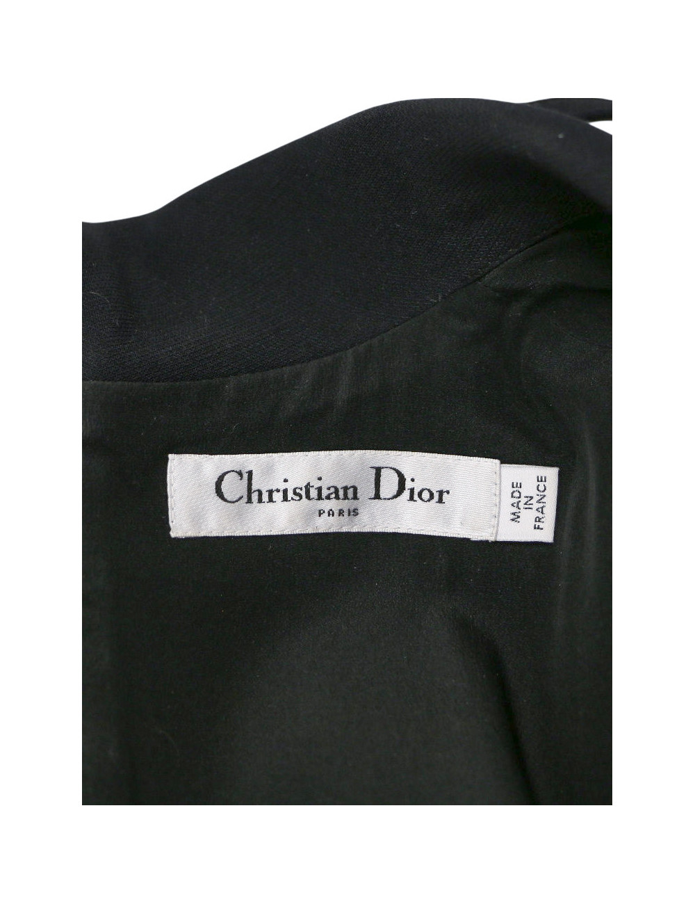 Robe CHRISTIAN DIOR longue T38 laine noire