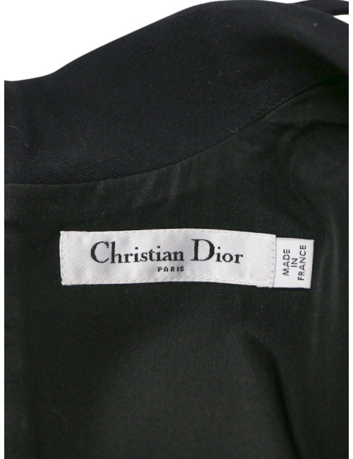 Robe CHRISTIAN DIOR longue T38 laine noire