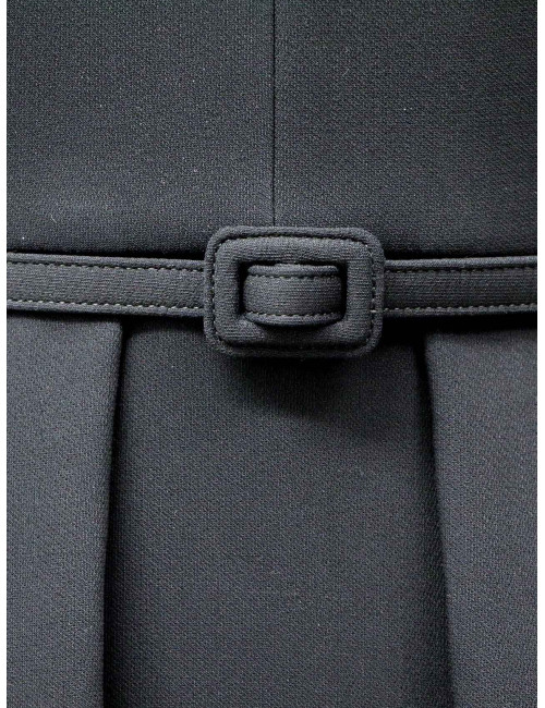 Robe CHRISTIAN DIOR longue T38 laine noire