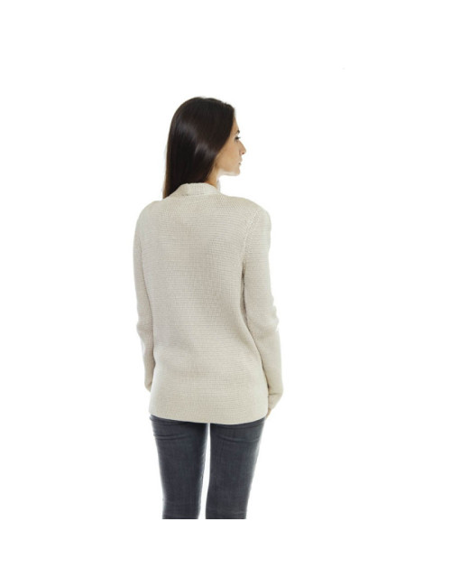 Veste cardigan HERMES T 36 galuchat coquille d'oeuf