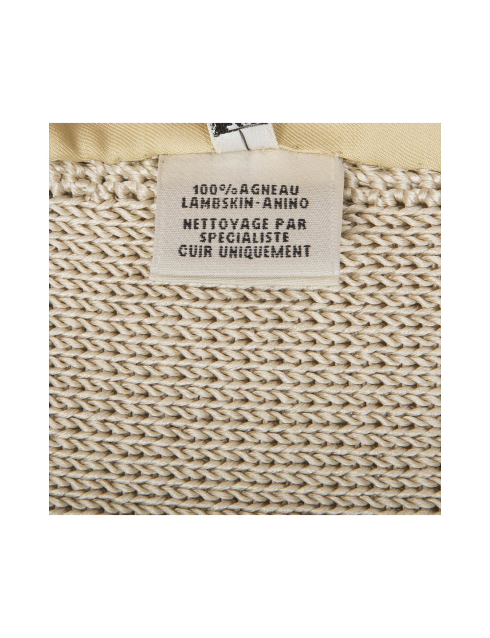 Veste cardigan HERMES T 36 galuchat coquille d'oeuf