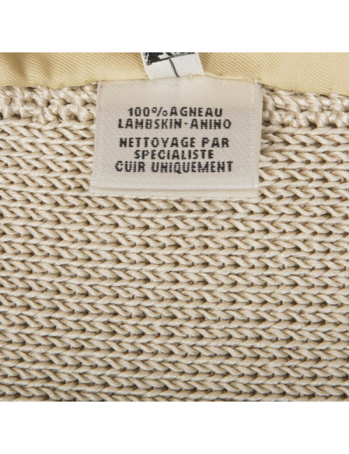 Veste cardigan HERMES T 36 galuchat coquille d'oeuf