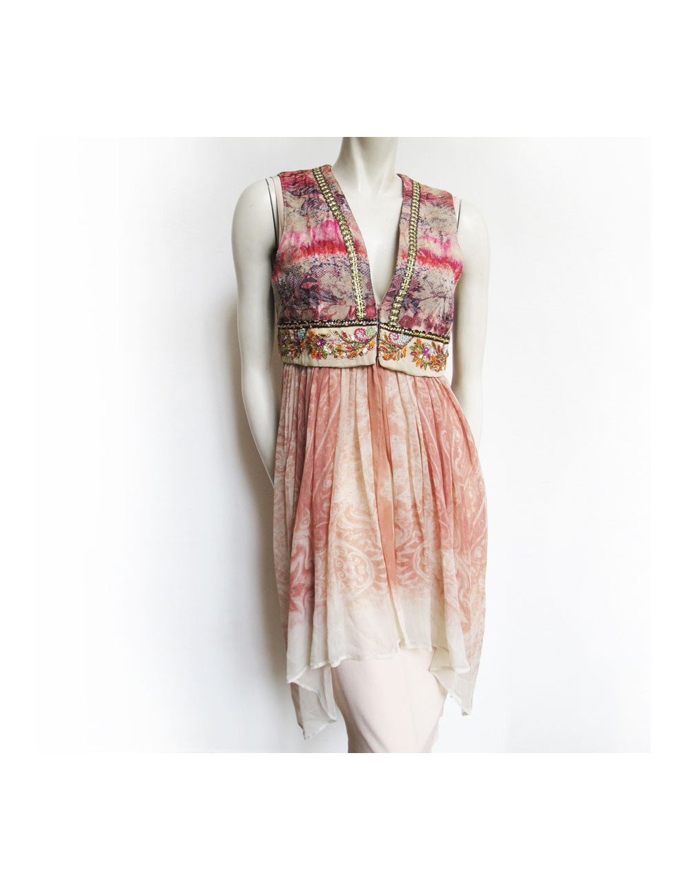 Veste gilet long SHARE SPIRIT dans les tons pastel