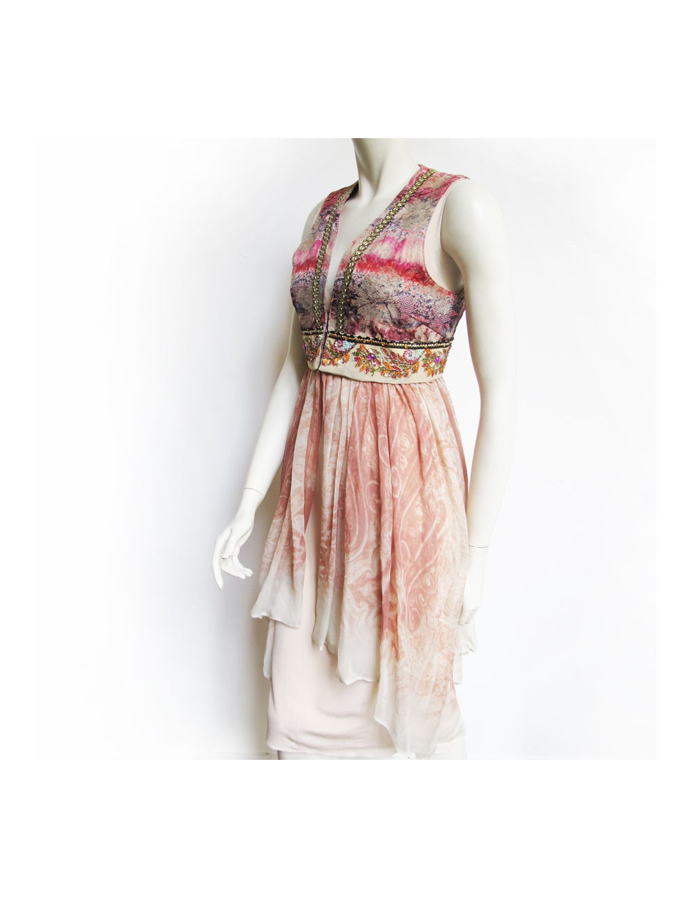 Veste gilet long SHARE SPIRIT dans les tons pastel