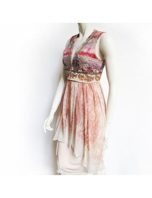 Veste gilet long SHARE SPIRIT dans les tons pastel