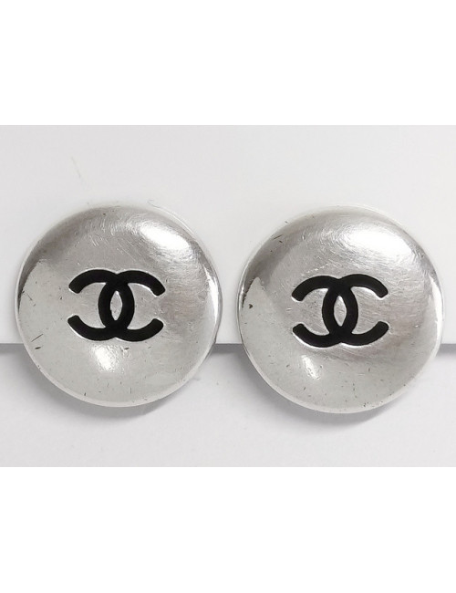 Clips CC argent Chanel