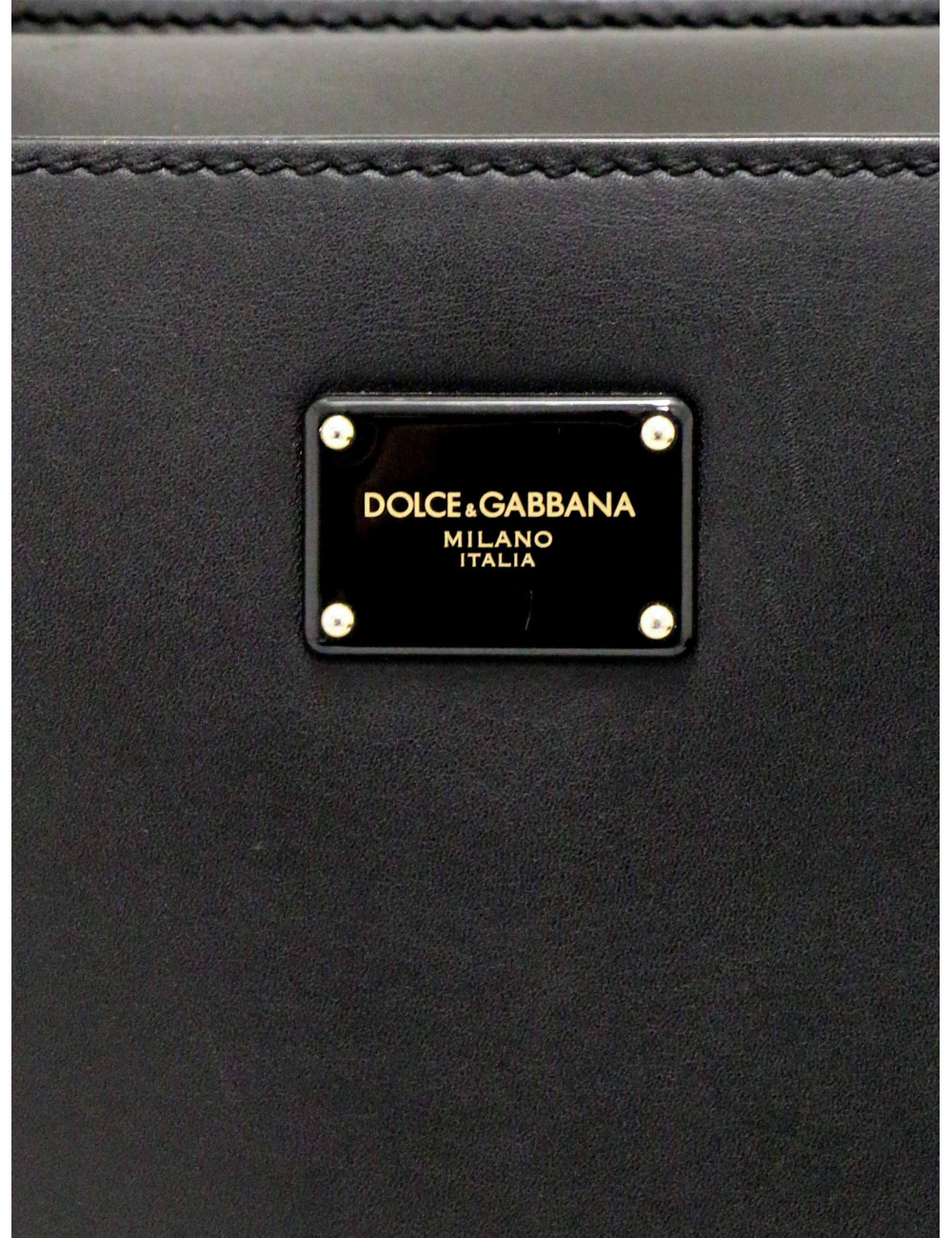 Sac Sicily DOLCE & GABBANA GM cuir box noir bandoulière