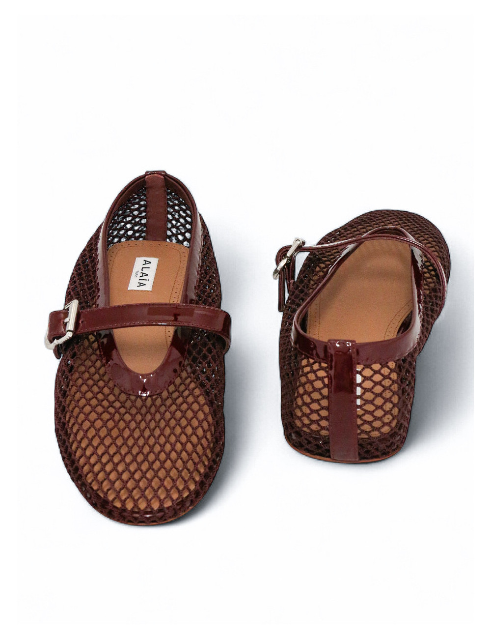 Ballerines ALAIA T40 vernies bordeaux