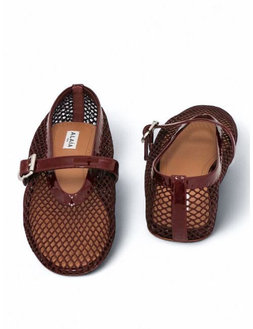 Ballerines ALAIA T40 vernies bordeaux