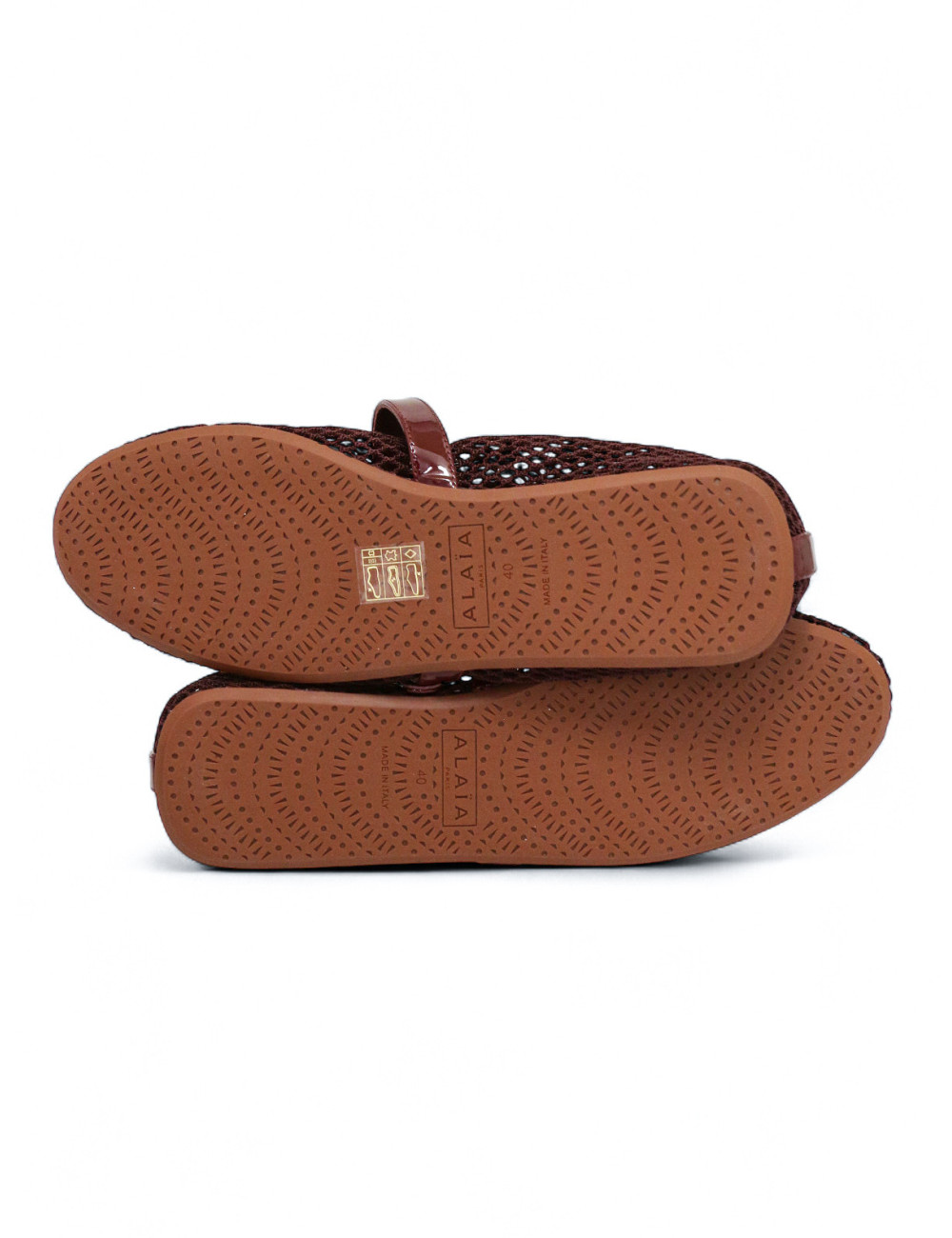 Ballerines ALAIA T40 vernies bordeaux