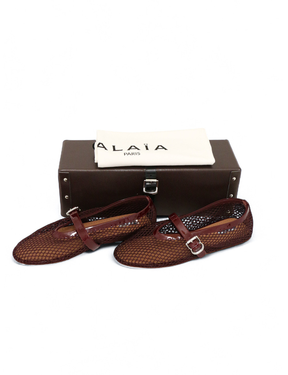 Ballerines ALAIA T40 vernies bordeaux