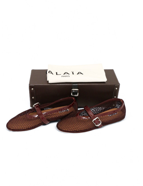 Ballerines ALAIA T40 vernies bordeaux