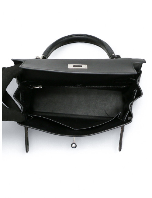 Kelly 28 toile de camp Hermès lettre au carré