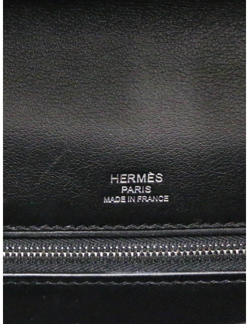 Kelly 28 toile de camp Hermès lettres au carré noir