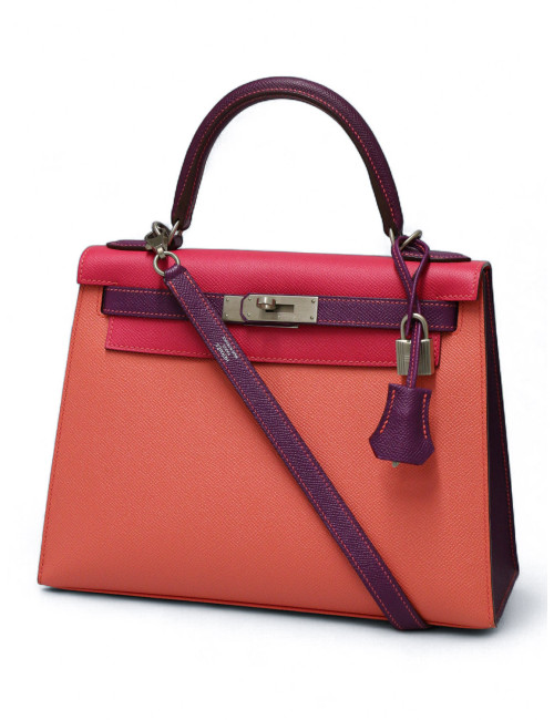 Kelly tricolore 28 HERMES epsom sellier
